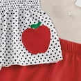 thumbnail image 5 of KPOPLK Toddler Girl Summer Outfit Ice Embroidered Sleeveless Smocked Tops Ruffled Gingham Shorts(Red_2,6-7 Years), 5 of 7