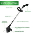 thumbnail image 3 of SHCKE Cordless Grass Trimmer Lawn Mower Electric Handheld String Strimmer lectric Brush Cutter Cordless Electric Edger Lawn Tool for Lawn Garden Pruning and Trimming, 800W/1200W, 3 of 8