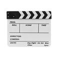 thumbnail image 2 of Camera Dry Erase Acrylic Director Film Clapboard Movie TV Cut Action Scene Clapper Board Slate With Marker Pen, Color Stick, White, 2 of 7