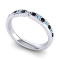 thumbnail image 2 of Diamond-Capitals 0.30 Ct Beautiful Round Cut Black Onyx & Aquamarine Gemstone Wedding Eternity Bands for Ladies Solid 18K White Gold Size 8, 2 of 8