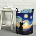 thumbnail image 7 of KLL Cat Under Starry Skies Waterproof Foldable Laundry Hamper Bucket with Handles for Storage Bin,Kids Room,Home Organizer (Medium ), 7 of 7