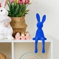 thumbnail image 5 of Decorative Sitting Rabbit Flocked Easter Spring Easter Decoration for Table Windowsill & Living Room Spring Farmhouse Home Decor Centerpiece Statue, Indoor Easter Decor & Gift, 5 of 7
