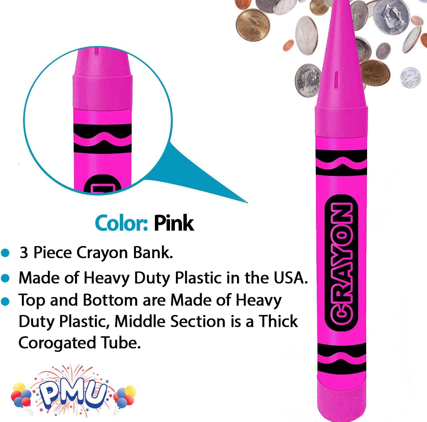  Fantazia 200BDP 36 inch Giant Crayon Bank - Pink by Fantazia  Company : Toys & Games