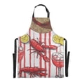 thumbnail image 6 of Yayeee Chief Kitchen Apron with Pockets for Cooking Water Resistant Unisex Adjustable Neck Strap, Red Lobster, 6 of 7