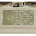 thumbnail image 1 of Floral Decorative Rug, Romantic Royal Leaf Pattern Yellow Colored Blossoming Branch Leaves Art, Quality Carpet for Bedroom Dorm and Living Room, 6 Sizes, Pale Green, by Ambesonne, 1 of 1