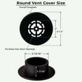 thumbnail image 3 of Achtek 3" Duct opening Solid Cast Aluminum Round Grille ( 4-1/2" Round Overall) | Powder Coated BLACK- With Screw Holes For Wall / Ceiling, 3 of 10