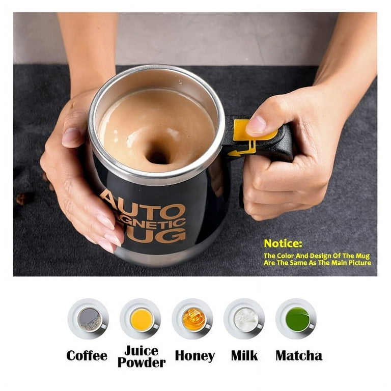Electric High Speed Mixing Cup,13.5oz Stirring Coffee Mug, Self Stirring Coffee Mug, Electric Mixing Cup, Self Stirring Cup for Office/Kitchen/Travel/