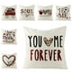 thumbnail image 3 of XWQ Caja de almohada de San Valentín romántica cómoda táctil Plaid 45x45cm Lino Valentín Amor de la funda de almohada decorativa para sofá cama de sofá cama XWQ 715087849, 3 of 6