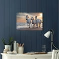 thumbnail image 3 of White Horses Canvas Wall Picture - Horses Running on the Beach Art Painting with Sunset Wild Animals Artwork Picture for Office Kitchen, 3 of 3