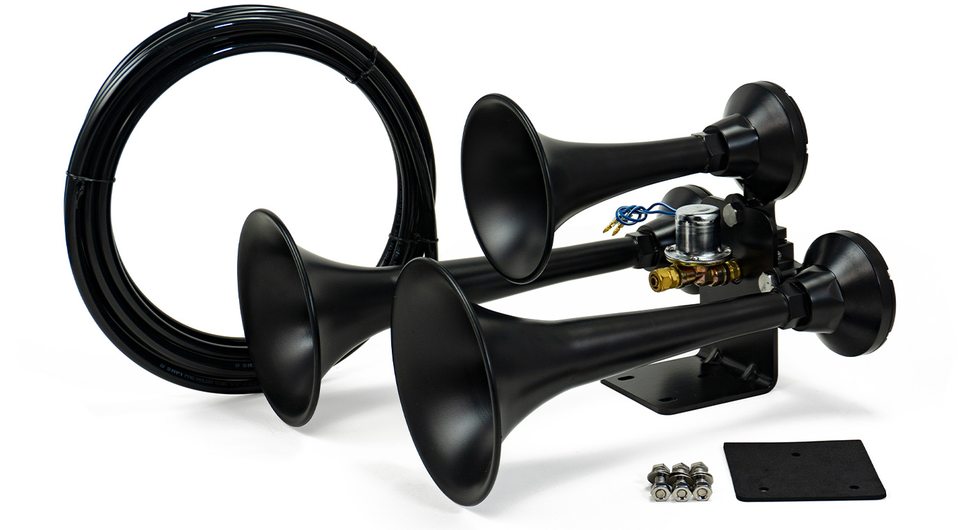 HornBlasters Mini Outlaw 3-Liter Train Horn Kit | 120 PSI, Compact All-in-One System For Trucks & SUVs