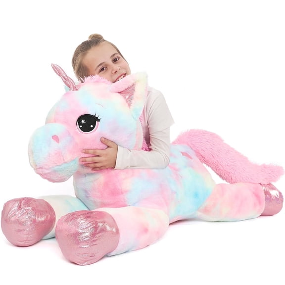 MaoGoLan 43" Big Unicorn Stuffed Animal Plush Giant Soft Unicorn Pillow Toy