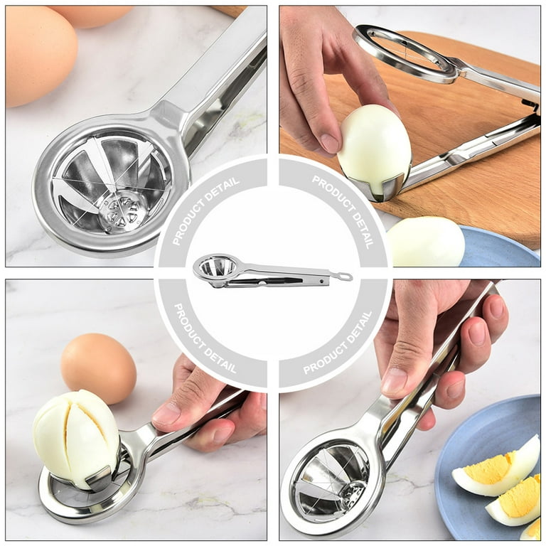 1pc 3 In 1 Egg Slicer, Multi-functional Egg Cutter, Kitchen Creative Tools