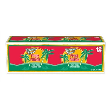 Tahitian Treat Fruit Punch Soda Pop, 12 Fl Oz, 12 Pack Cans