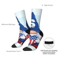 thumbnail image 4 of Gukieu Cute Gnomes in USA Print Contrast Color Mid-calf Socks, Sweat-wicking Athletic Socks, Unisex Clothing Accessories, 4 of 6
