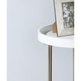 thumbnail image 2 of Ore International 21.75" In White Edie Mid-Century Lipped Edge Side Table W/ Copper Legs, 2 of 6