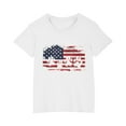 thumbnail image 3 of Jinhomg Kids Holiday T Shirts 4th of July America Flag Graphic Tees Boys Girls Comfy Cotton Short Sleeve Tees Red White and Blue Patriotic Tops White 7 Years, 3 of 9