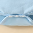 thumbnail image 5 of Zehjuhan Infant Girl Easter Bunny Print 3-Piece Outfit Short Sleeve Triangle Romper Flared Pants Headband Sky Blue，0-3M, 5 of 7