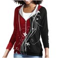 thumbnail image 5 of Zedker Women's Plus Size Zip Up Jacket Drawstring Graphic Hoodies Casual V Neck Sport Sweatshirts Fall Y2K Clothes, 5 of 7