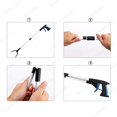 thumbnail image 5 of Clip extensible plegable JM azul de 83 cm ayuda de aluminio con clip de goma giratorio, 5 of 5