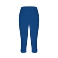 thumbnail image 6 of Women Everyday Capri Leggings Soft Stretchy Knee Length Casual Summer Bottoms, 6 of 6