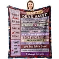 thumbnail image 1 of Aunt Gifts Throw Blankets 60"x50" - Best Aunt Ever Gifts - Auntie Aunt Gifts from Niece Nephew - Gifts for Aunts from Niece - Mothers Day Birthday Gifts for Aunts - Aunt Birthday Gift Ideas, 1 of 6