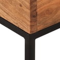 thumbnail image 4 of Mesa auxiliar VidaXL de madera maciza de acacia 30 x 30 x 33 cm con patas de hierro, 4 of 7