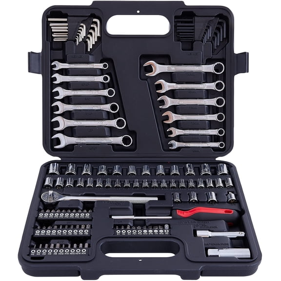 Juego de enchufes para herramientas mecánicas MECHMAX 121 piezas con caja de herramientas