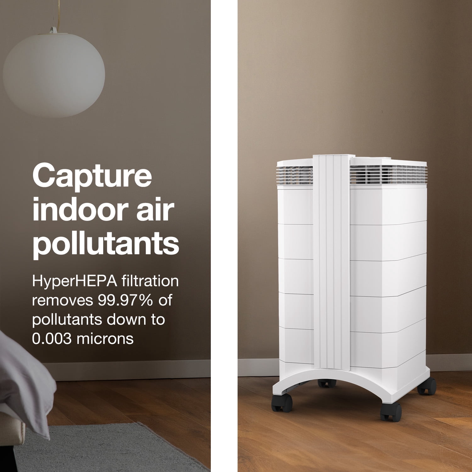 IQAir HealthPro Plus XE Air Purifier - Smart HyperHEPA Filtration for Large Rooms up to 1125 sq ft - Smoke, Dust, Pet Dander, Swiss Made, WiFi Enabled