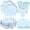 Blue, variant on 350pcs Light Blue Tableware Set, Party Disposable Supplies for 50 Guests