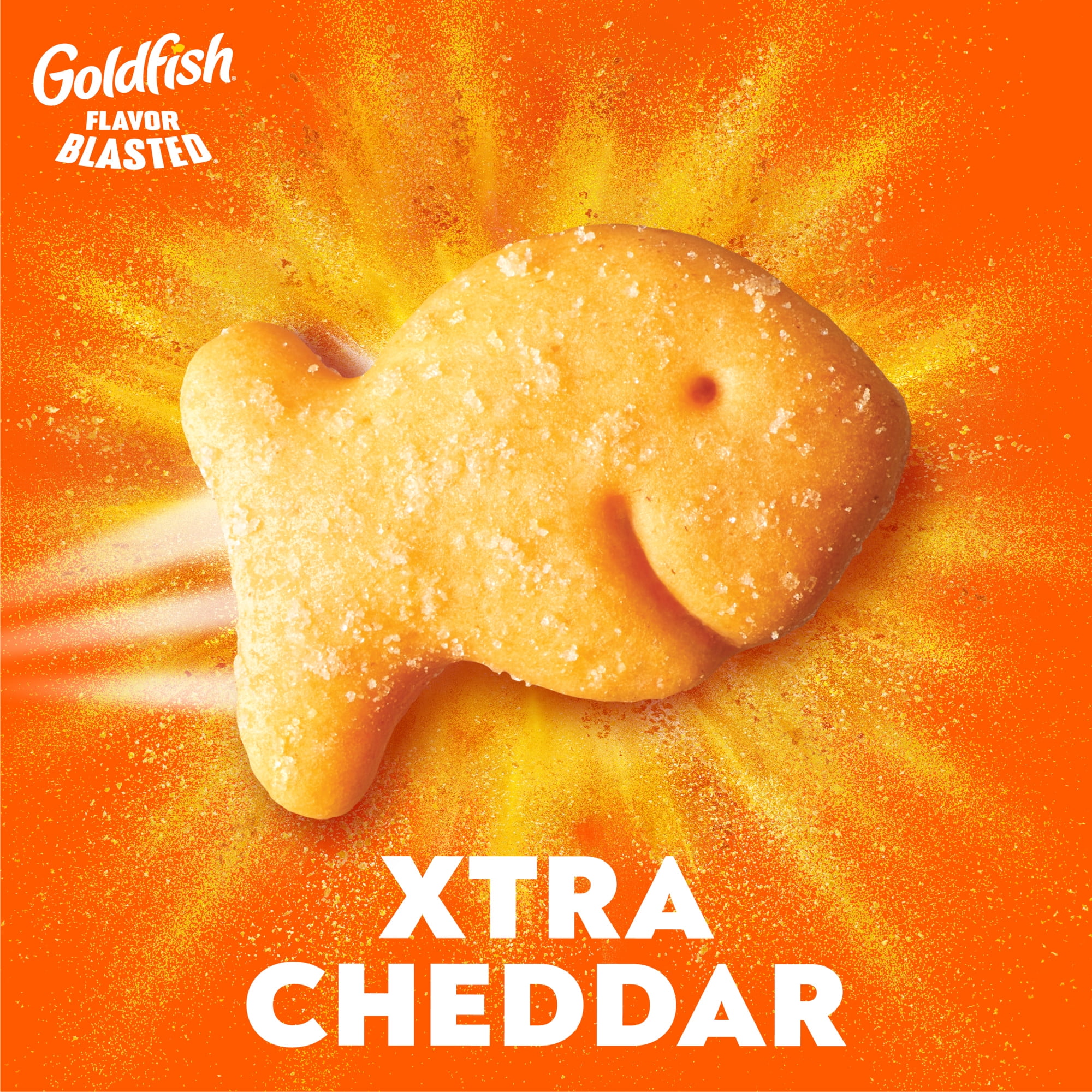 Goldfish Flavor Blasted Xtra Cheddar Cheese Crackers, 6.6 oz Bag