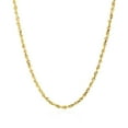 thumbnail image 2 of 2.25mm 10k Yellow Gold Solid Diamond Cut Rope Chain 20 in, 2 of 4