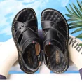 thumbnail image 5 of Men's Leather Flat Sandbeach Sandals Casual Slipper Shoes, 5 of 6