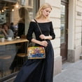thumbnail image 5 of DIXRUYEE Fashion Triple Zip Small Crossbody Bag Creatively Radiant Leopard Twins Pattern, 5 of 7