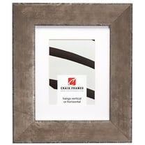 Craig Frames Patina 225, 20x24 inch Silver and Black Picture Frame Matted for a 16x20 Photo