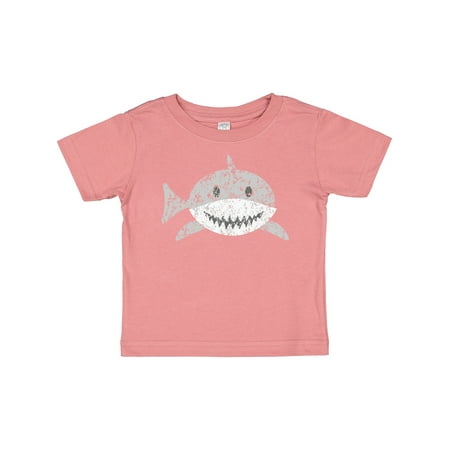 

Inktastic Cute Distressed Gray Shark Gift Baby Boy or Baby Girl T-Shirt