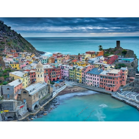 Vernazza Italian Coastal Village Port Scenic Cityscape Photography Print Wall Art By Marco (Best Coastal Cities In Italy)