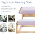 thumbnail image 5 of ANHDAH Ergonomic Kneeling Chair, Adjustable Wooden Seat to Relieve Back & Neck Pain, Balance Posture Chair for Home Office, Meditation, Gifts for Men & Women, Purple, 5 of 9