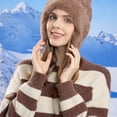 thumbnail image 5 of Diufon Women's Plush Warm Hat Winter Windproof Knitted Wool Hats for Ladies Fleece Lined Outdoor Ski Cap, 5 of 5