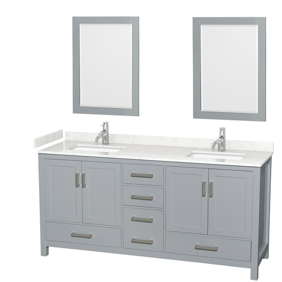 Wyndham Collection Wcs141472d-Vca-M24 Sheffield 72" Free Standing Double Basin Vanity Set