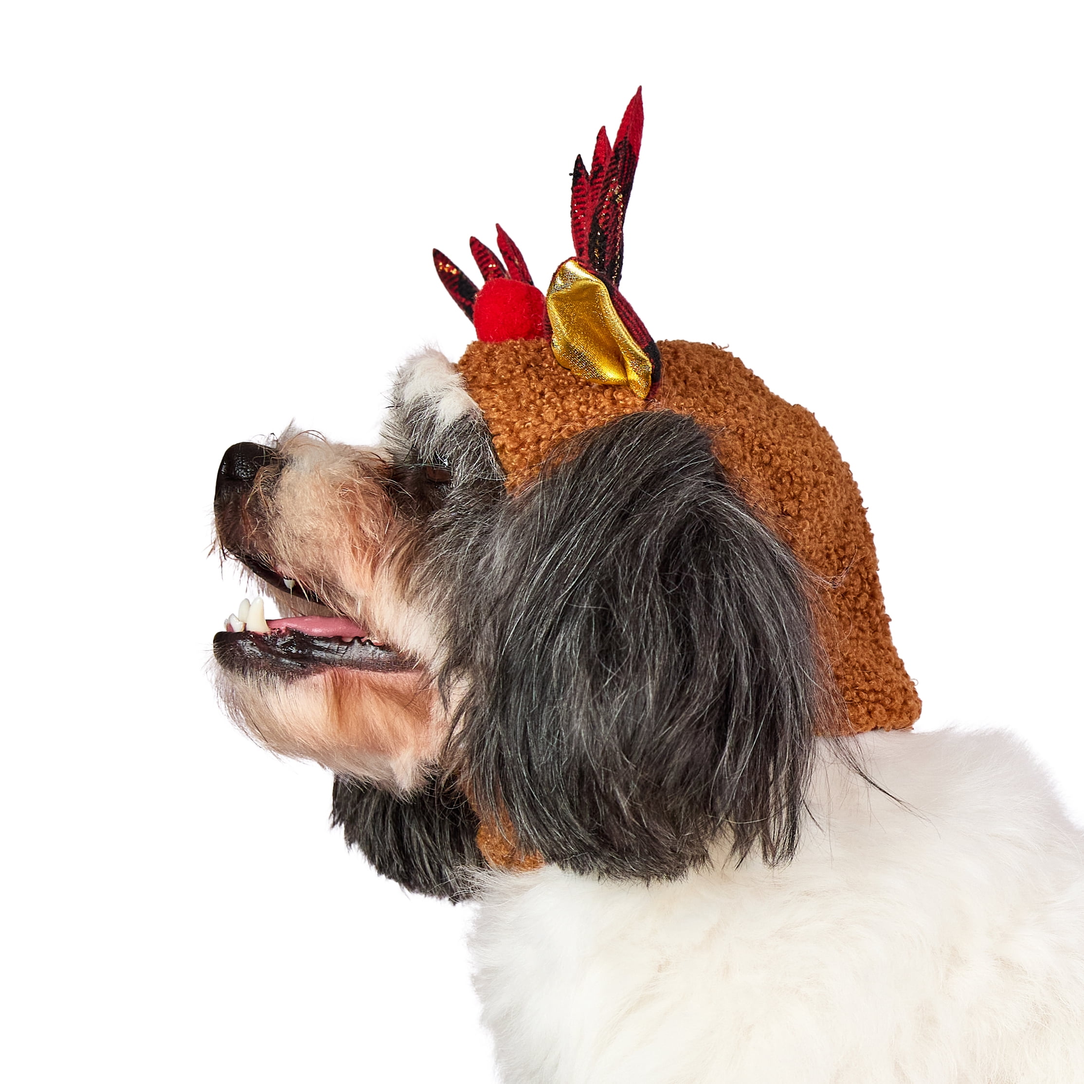 Vibrant Life Holiday Pet Reindeer Antlers Hat for Cats and Dogs, Brown, Extra Small/Small