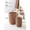 thumbnail image 5 of Utensil Holder for Kitchen Counter, 7.3"+5.4" Fluted Ceramic Utensil Crock Organizer for Countertop, Heavy Large Holder for Spatulas, Spoons, Set of 2, Dusty Coral, 5 of 7