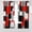 Red, variant on Orange Black Geometric Curtains for Bedroom 52x63inch Modern Abstract Blackout Curtains Insulated Room Darkening Window Drapes for Living Room 2 Panels
