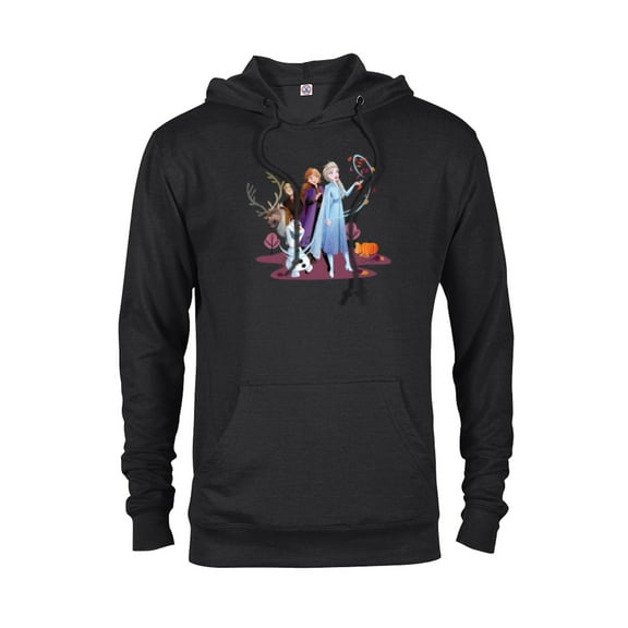 Disney Princess Frozen Elsa Anna Olaf Sven and Kristoff Fall - Pullover Hoodie for Adults - Customized-Black