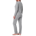 thumbnail image 5 of MOSHU Womens Pajama Sets Two Piece Thermal Underwear for Women Crew Neck Long Sleeve Tops and Leggings Lounge Sets, 5 of 12