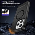 thumbnail image 6 of Dteck Magnetic & Seamless Stand for iPhone 15 Pro Max, Compatible with MagSafe, Military Grade Drop Protection, Slim Frosted Rugged Kickstand Phone Case for iPhone 15 Pro Max,Black, 6 of 6