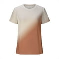 thumbnail image 4 of FAIWAD Tunique à Manches Courtes pour Femmes Col Rond Dégradé Basique T-Shirts Amples Blouse Légère Décontractée, 4 of 6
