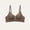 Coffee, variant on Minimal Support Everyday Bras - Women's Solid Color Printing Large Size Fixed Cup Ventilate Sport Bras without Steel Rim Green Xxl