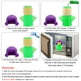 thumbnail image 5 of 2PCS Microwave Oven Steam Floo Cleaner Easily Cleans the Crud in Minutes, Steam Cleans and Disinfects With Vinegar and Water for Home or Office Kitchens - Color Green, 5 of 10