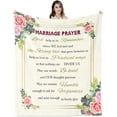 thumbnail image 1 of Anniversary Wedding Gifts for Couple, Marriage Prayer Blanket 60X50 Inch, Engagement Gifts for Couples,Newlywed Gifts for Couples, Just Married Gifts for Newly Engaged Couples, 1 of 6
