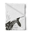 thumbnail image 2 of Whale Soft Flannel Fleece Throw Blanket, Ocean Inside of You Inspirational Typography with Big Fish Grunge Illustration, Cozy Plush for Indoor and Outdoor Use, 50" x 70", Charcoal Grey, by Ambesonne, 2 of 5